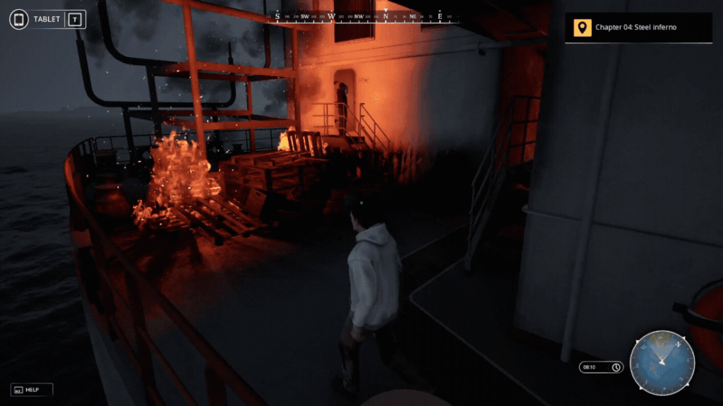 Seafarer: The ship sim story mission campaign 4 entering the burning vessel ship